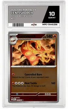 2026 POKEMON PBL EN Pitch Black-REV HOLO #010 Centiskorch MPE 10 GEM/MT — graded card up for auction