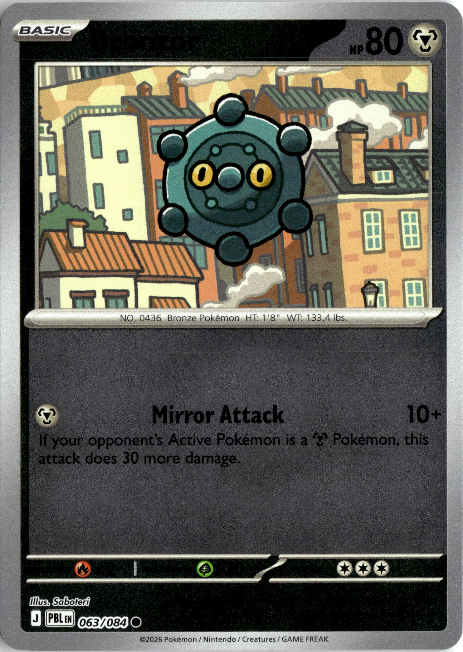 2026 Pokemon Pbl En Bronzor graded slab