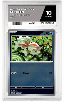 2026 POKEMON PBL EN Pitch Black-REV HOLO #013 Goldeen MPE 10 GEM/MT — graded card up for auction