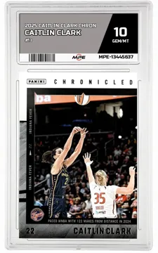 2025 CAITLIN CLARK CHRON #13 CAITLIN CLARK MPE 10 GEM/MT — graded card up for auction
