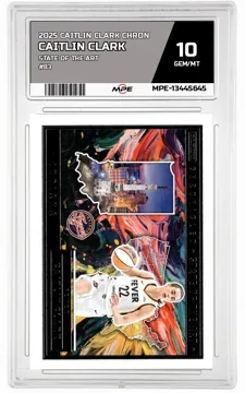 2025 CAITLIN CLARK CHRON STATE OF THE ART #83 CAITLIN CLARK MPE 10 GEM/MT — graded card up for auction