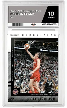 2025 CAITLIN CLARK CHRON #36 CAITLIN CLARK MPE 10 GEM/MT — graded card up for auction