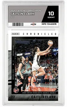 2025 CAITLIN CLARK CHRON #26 CAITLIN CLARK MPE 10 GEM/MT — graded card up for auction