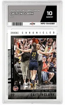 2025 CAITLIN CLARK CHRON #24 CAITLIN CLARK MPE 10 GEM/MT — graded card up for auction
