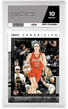 2025 CAITLIN CLARK CHRON #43 CAITLIN CLARK MPE 10 GEM/MT — graded card up for auction