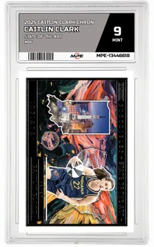 2025 CAITLIN CLARK CHRON STATE OF THE ART #86 CAITLIN CLARK MPE 9 MINT — graded card up for auction