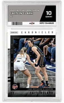2025 CAITLIN CLARK CHRON #47 CAITLIN CLARK MPE 10 GEM/MT — graded card up for auction