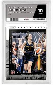 2025 CAITLIN CLARK CHRON WINNING IN TRIPLE DOUBLE FASHION #10 CAITLIN CLARK MPE 10 GEM/MT — graded card up for auction