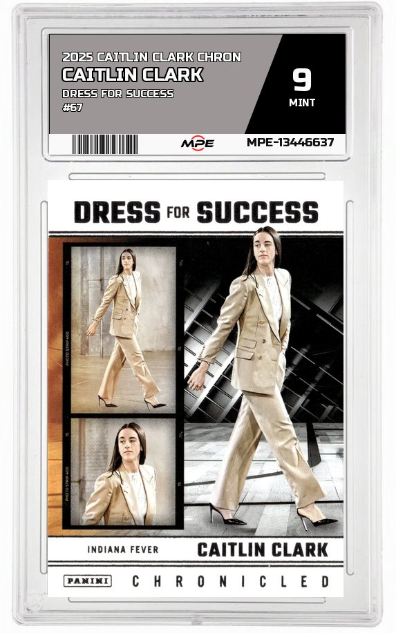 2025 CAITLIN CLARK CHRON DRESS FOR SUCCESS #67 CAITLIN CLARK MPE 9 MINT — graded card auctioned from the MPE vault