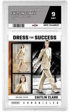 2025 CAITLIN CLARK CHRON DRESS FOR SUCCESS #67 CAITLIN CLARK MPE 9 MINT — graded card up for auction