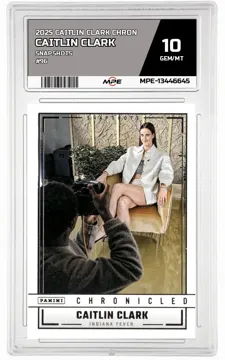 2025 CAITLIN CLARK CHRON SNAPSHOTS #96 CAITLIN CLARK MPE 10 GEM/MT — graded card up for auction