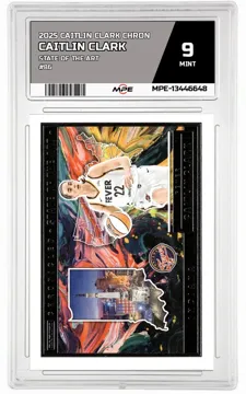 2025 CAITLIN CLARK CHRON STATE OF THE ART #86 CAITLIN CLARK MPE 9 MINT — graded card up for auction