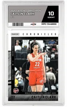 2025 CAITLIN CLARK CHRON #33 CAITLIN CLARK MPE 10 GEM/MT — graded card up for auction