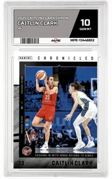 2025 CAITLIN CLARK CHRON #6 CAITLIN CLARK MPE 10 GEM/MT — graded card up for auction