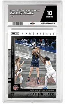2025 CAITLIN CLARK CHRON #48 CAITLIN CLARK MPE 10 GEM/MT — graded card up for auction