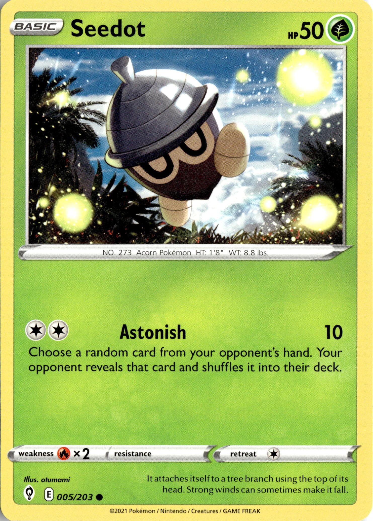 2021 Pokemon Evs En Seedot graded slab