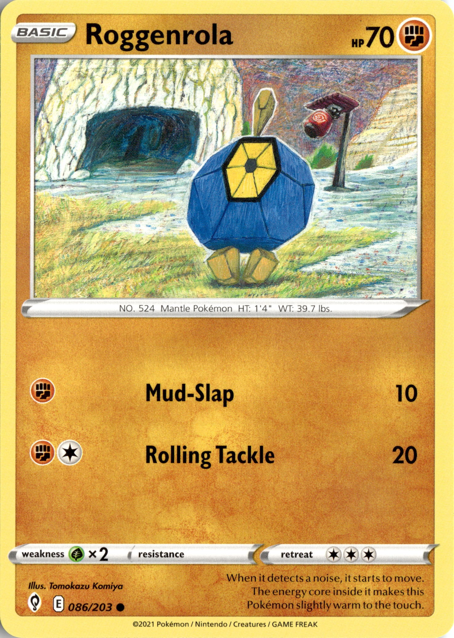 2021 Pokemon Evs En Roggenrola graded slab
