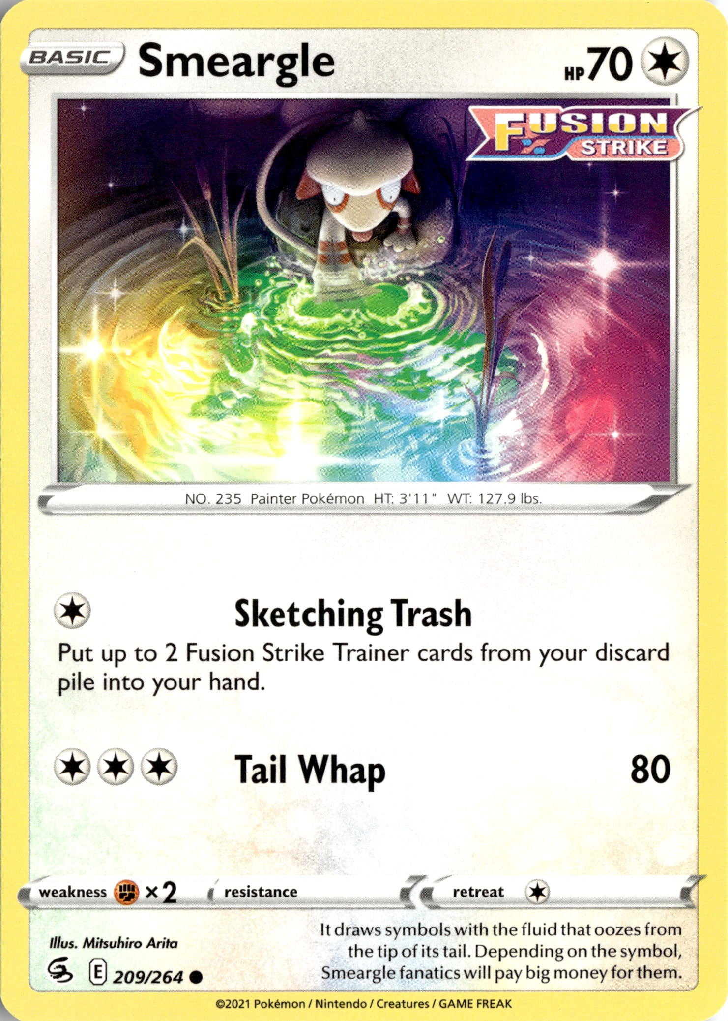 2021 Pokemon Fst En Smeargle graded slab