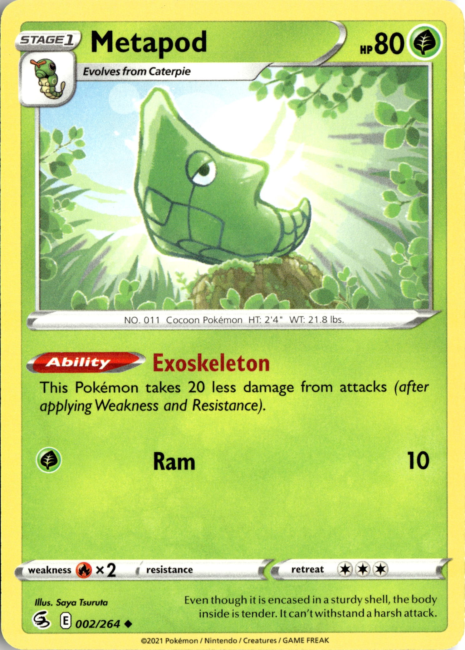 2021 Pokemon Fst En Metapod graded slab