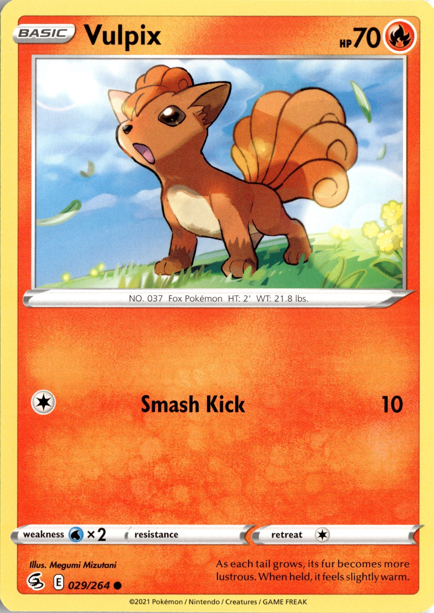 2021 Pokemon Fst En Vulpix graded slab