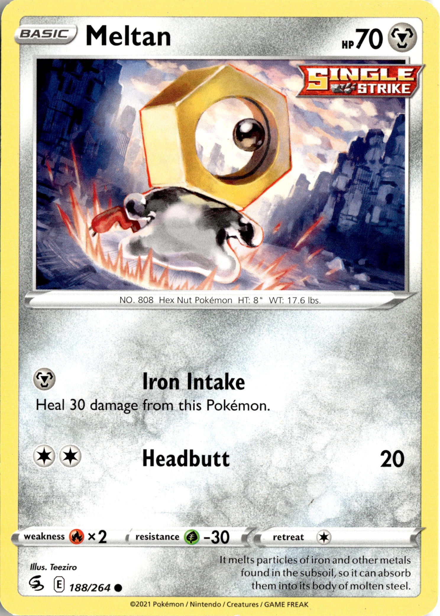 2021 Pokemon Fst En Meltan graded slab
