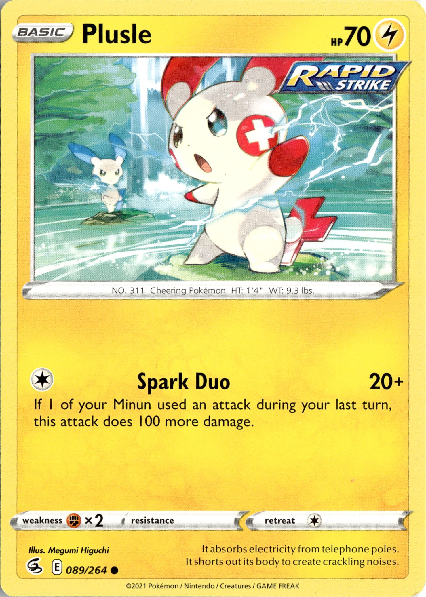 2021 Pokemon Fst En Plusle graded slab