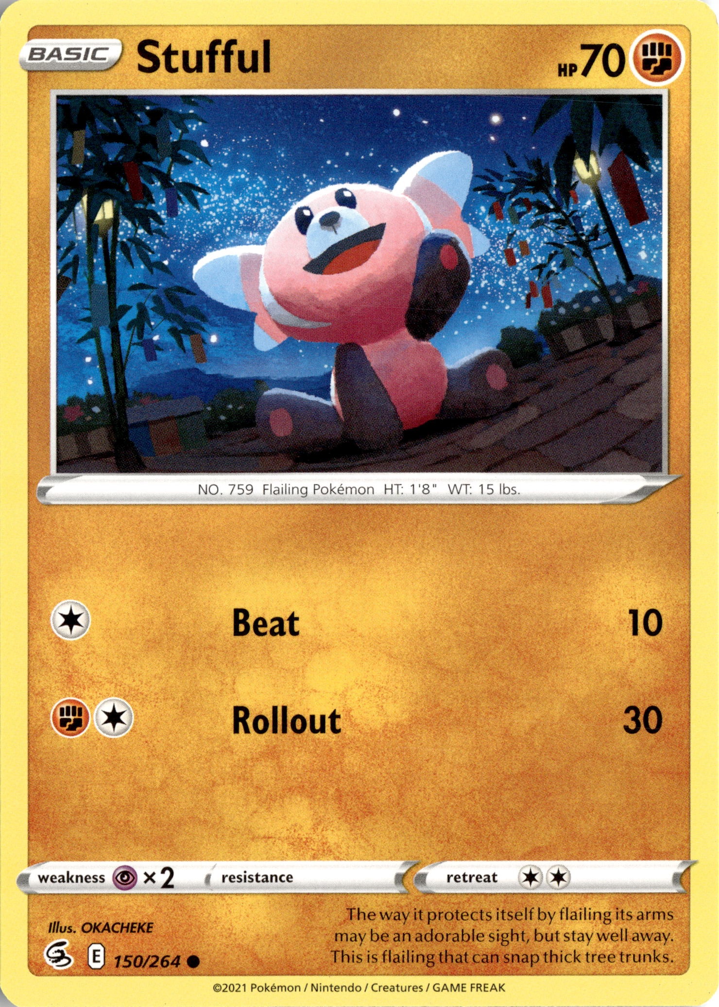 2021 Pokemon Fst En Stufful graded slab