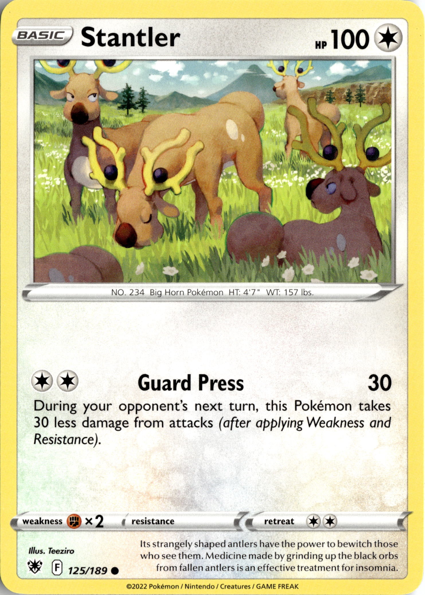 2022 Pokemon Asr En Stantler graded slab