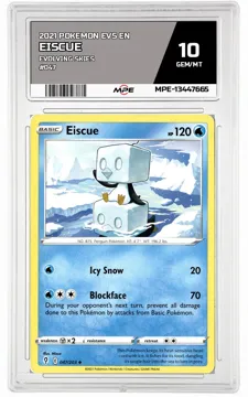 2021 POKEMON EVS EN Evolving Skies #047 EISCUE MPE 10 GEM/MT — graded card up for auction