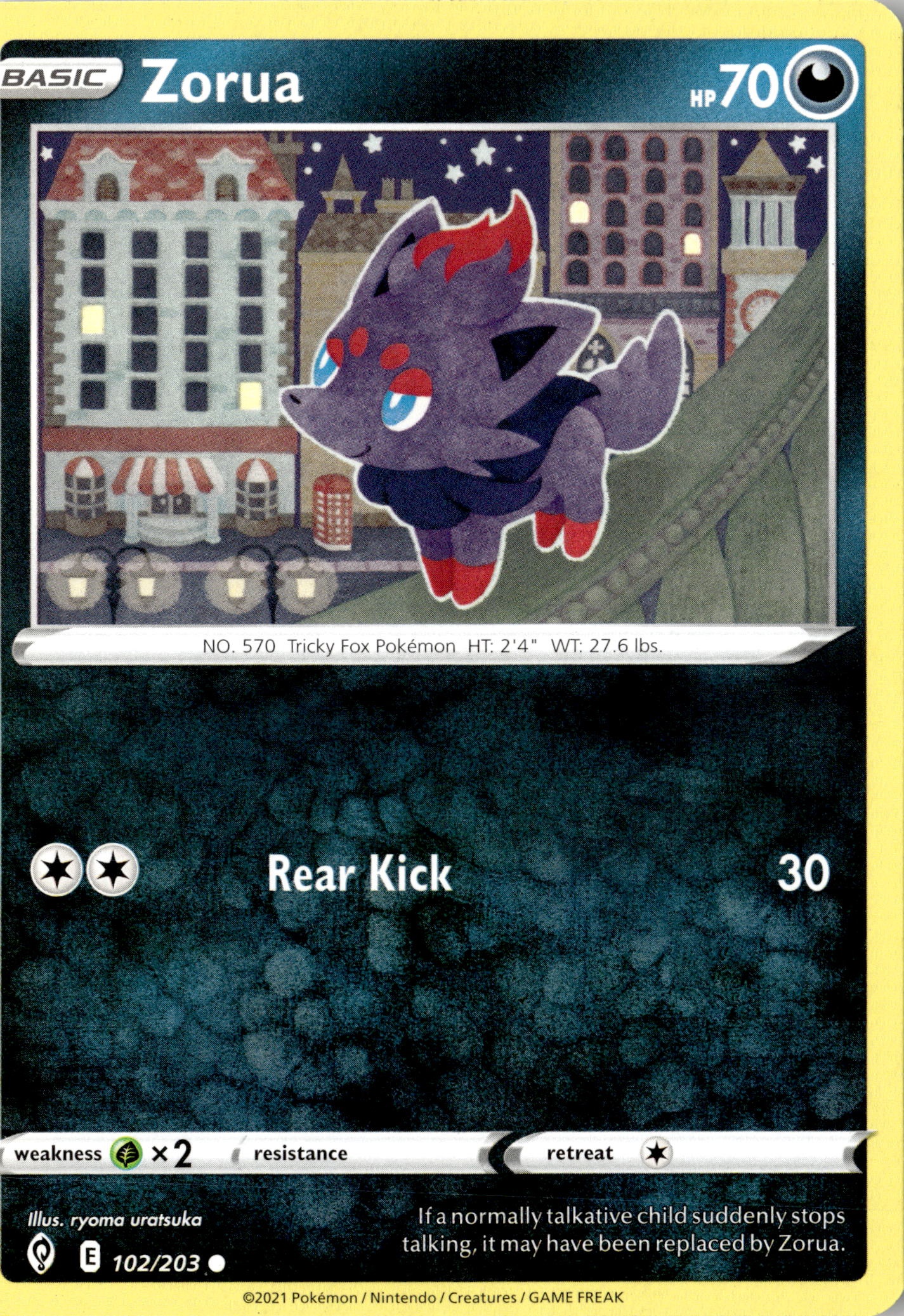 2021 Pokemon Evs En Zorua graded slab