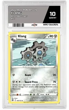 2022 POKEMON BRS EN Brilliant Stars #103 Klang MPE 10 GEM/MT — graded card up for auction