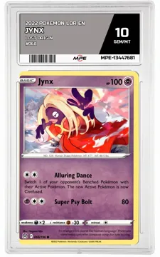 2022 POKEMON LOR EN Lost Origin #068 JYNX MPE 10 GEM/MT — graded card up for auction