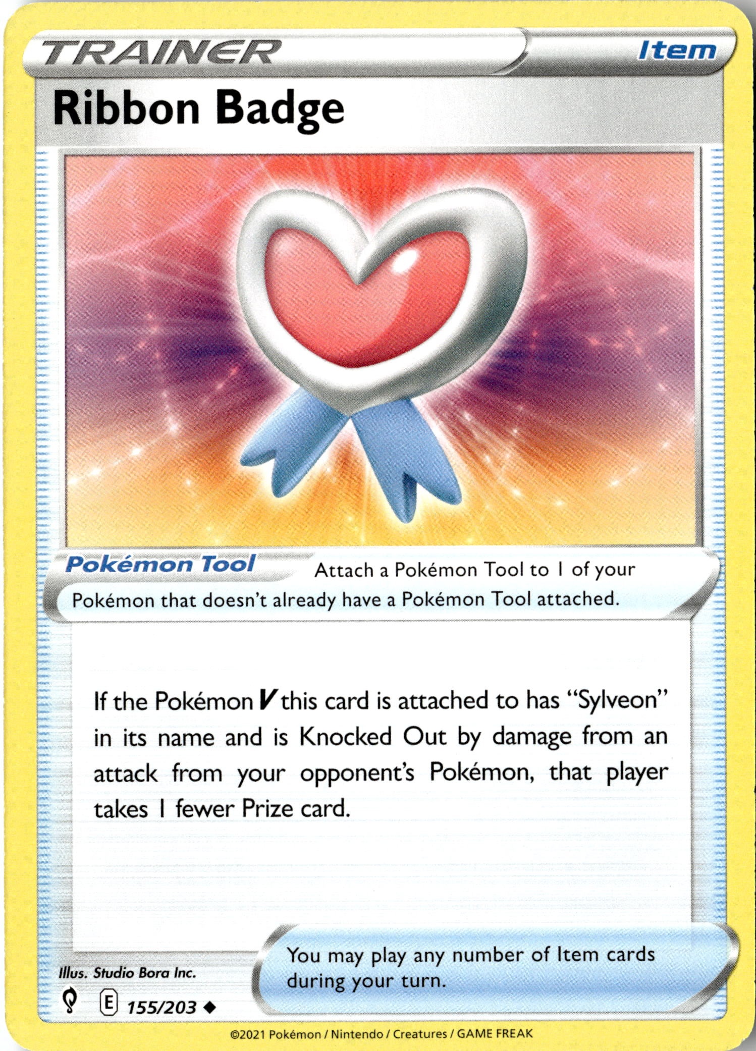 2021 Pokemon Evs En Ribbon Badge graded slab