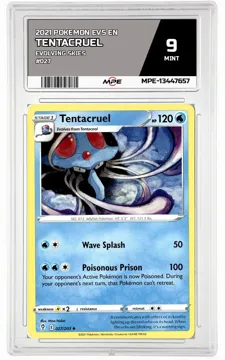 2021 POKEMON EVS EN Evolving Skies #027 Tentacruel MPE 9 MINT — graded card up for auction