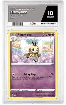 2021 POKEMON EVS EN Evolving Skies #079 Ribombee MPE 10 GEM/MT — graded card up for auction