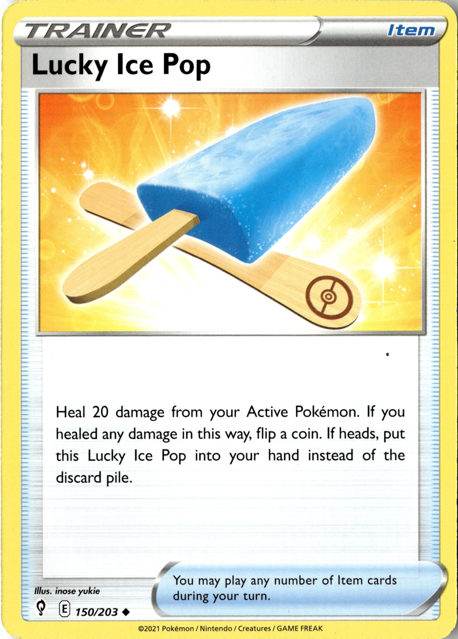 2021 Pokemon Evs En Lucky Ice Pop graded slab