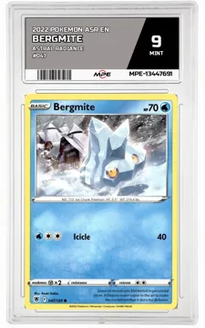 2022 POKEMON ASR EN Astral Radiance #047 Bergmite MPE 9 MINT — graded card up for auction