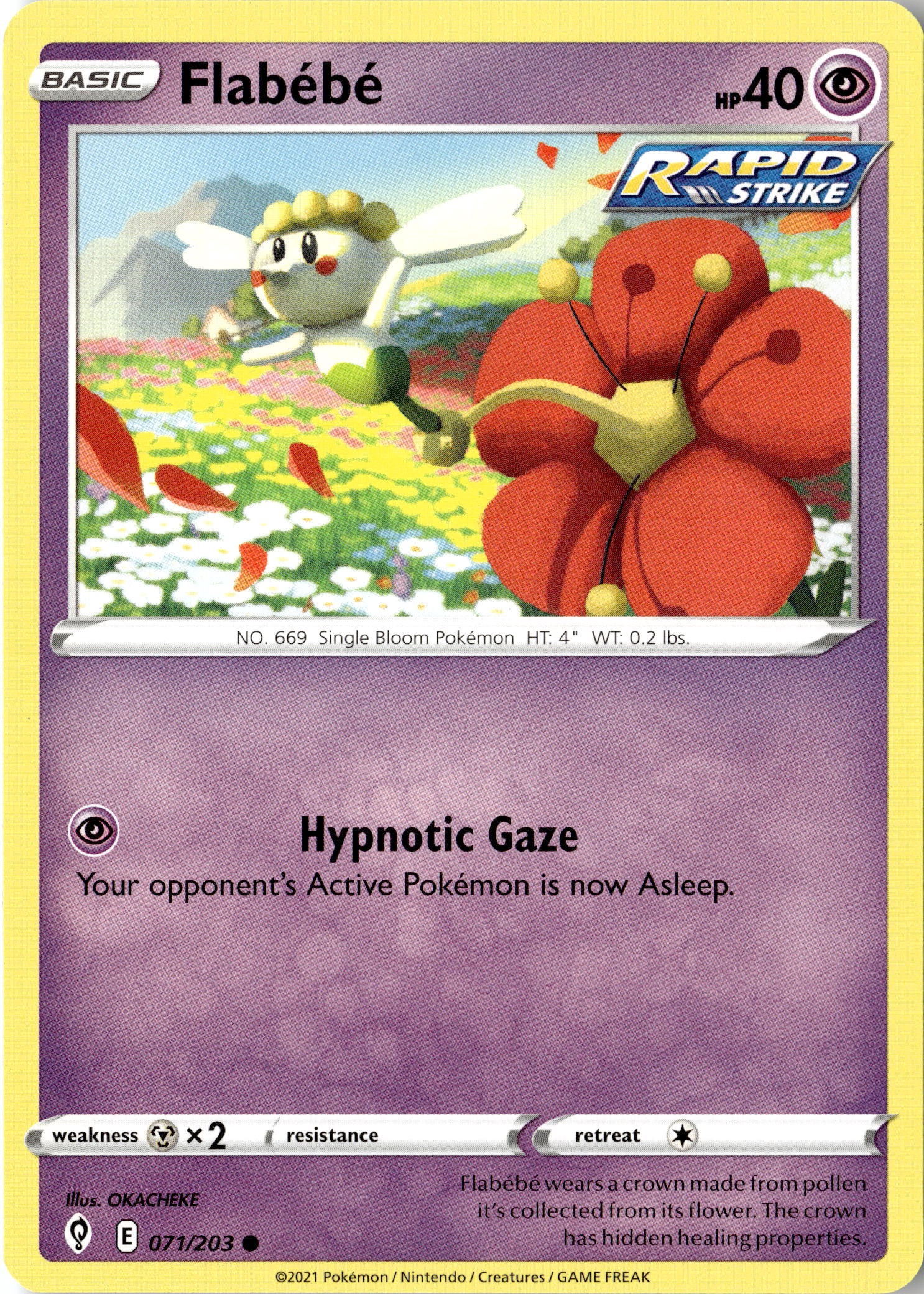 2021 Pokemon Evs En Flabébé graded slab