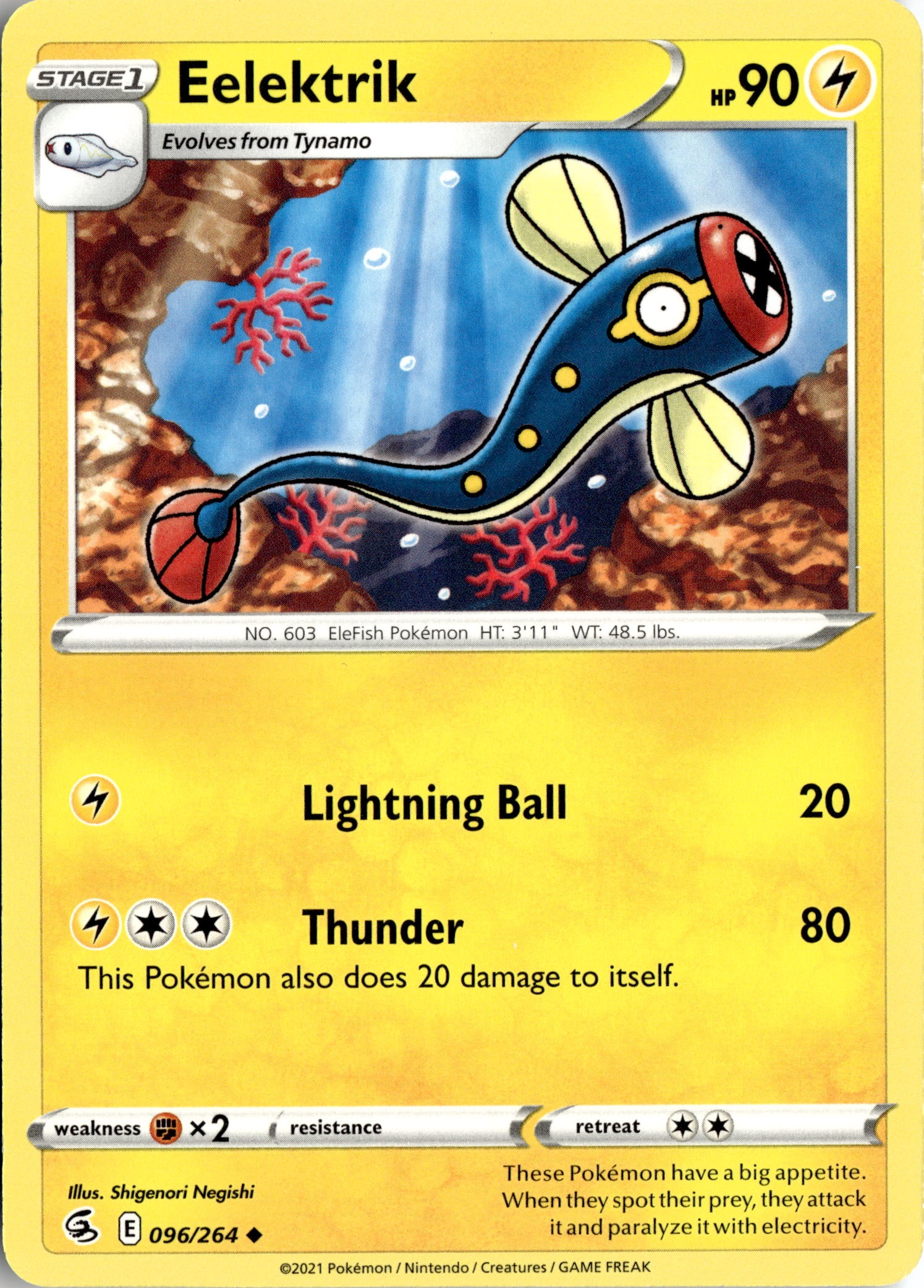 2021 Pokemon Fst En Eelektrik graded slab