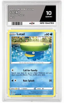 2021 POKEMON EVS EN Evolving Skies #032 Lotad MPE 10 GEM/MT — graded card up for auction