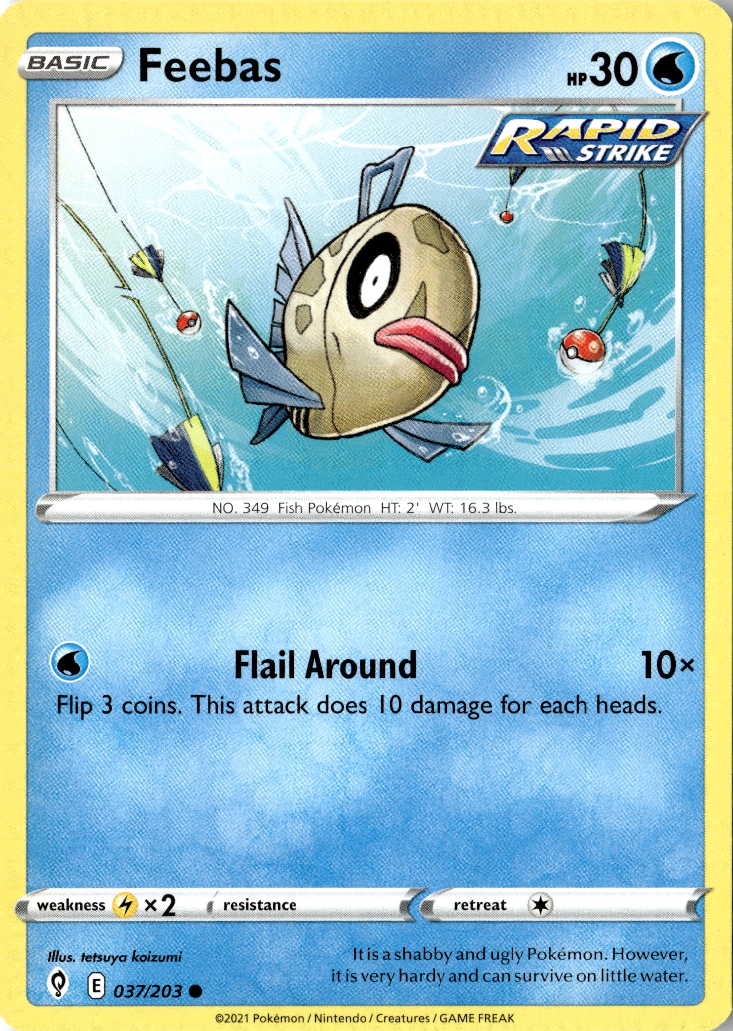 2021 Pokemon Evs En Feebas graded slab