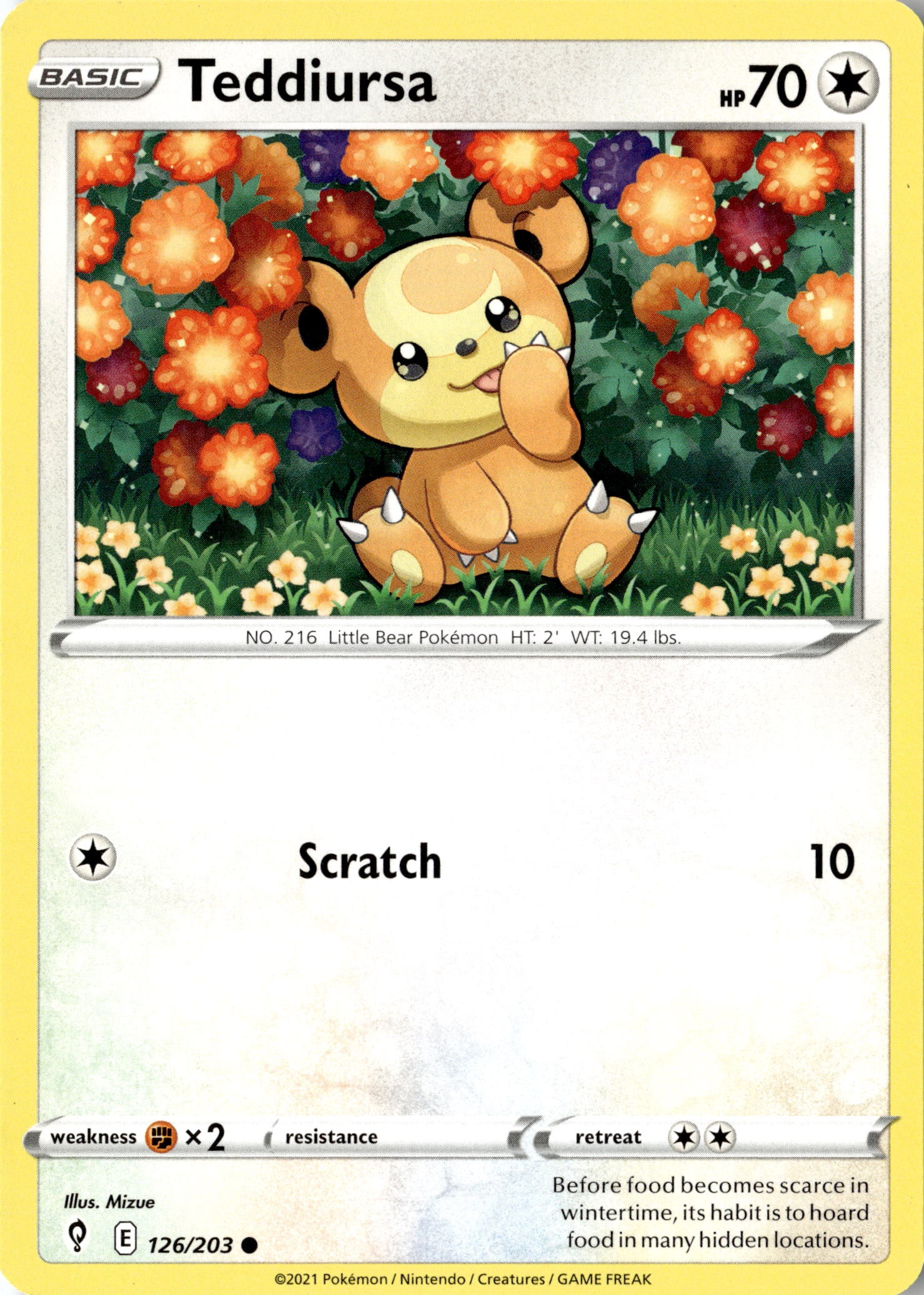 2021 Pokemon Evs En Teddiursa graded slab