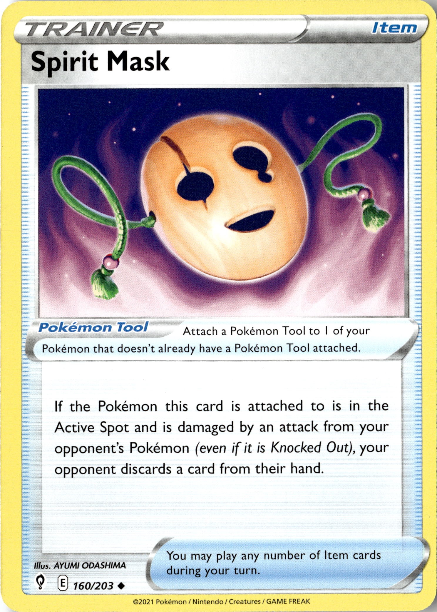 2021 Pokemon Evs En Spirit Mask graded slab