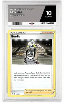 2021 POKEMON EVS EN Evolving Skies #149 GORDIE MPE 10 GEM/MT — graded card up for auction