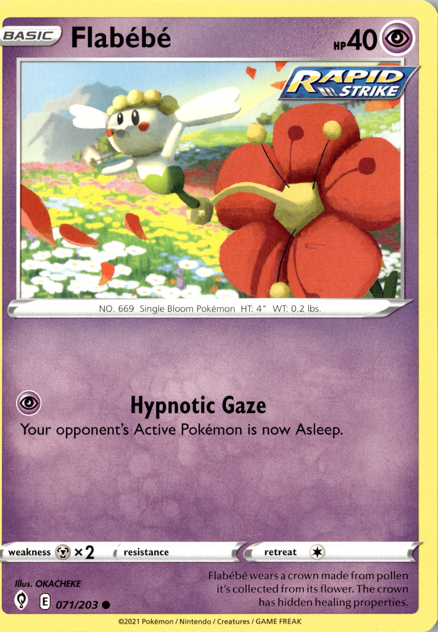 2021 Pokemon Evs En Flabébé graded slab