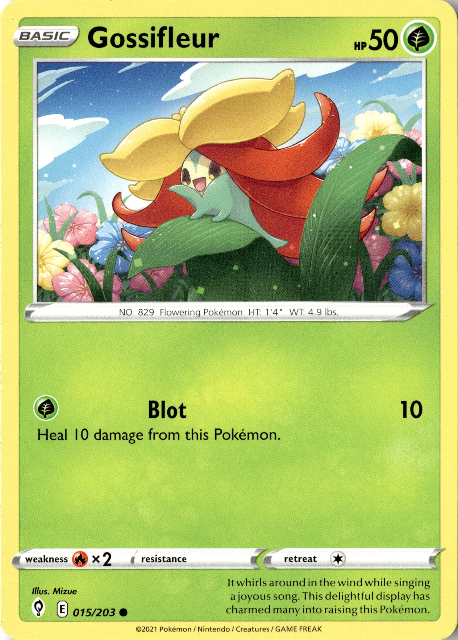 2021 Pokemon Evs En Gossifleur graded slab