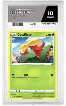 2021 POKEMON EVS EN Evolving Skies #015 GOSSIFLEUR MPE 10 GEM/MT — graded card up for auction