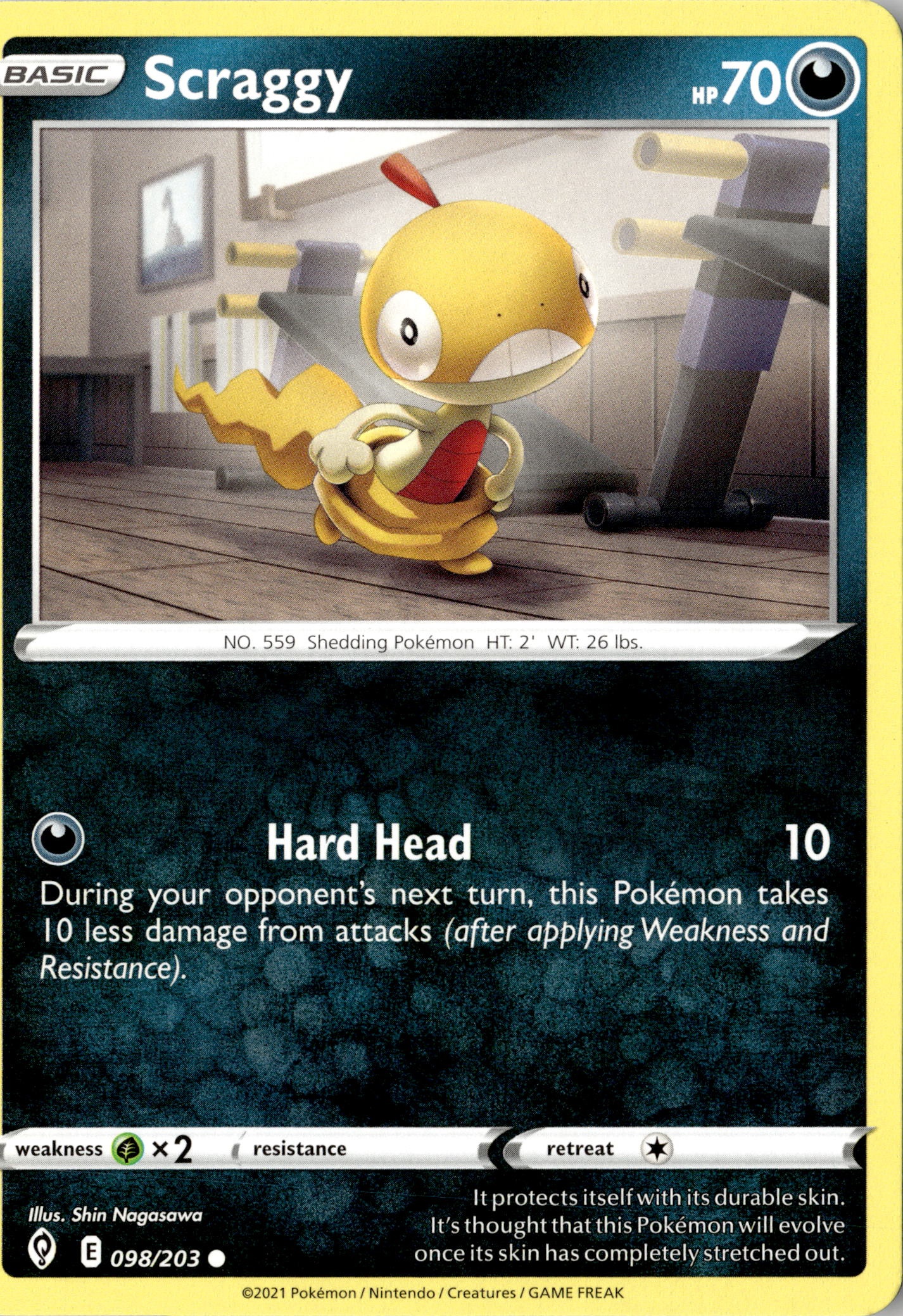 2021 Pokemon Evs En Scraggy graded slab