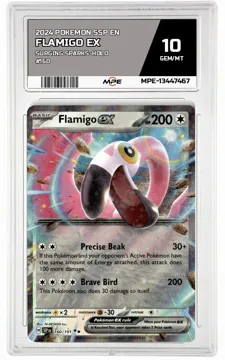 2024 POKEMON SSP EN Surging Sparks-HOLO #160 Flamigo EX MPE 10 GEM/MT — graded card up for auction