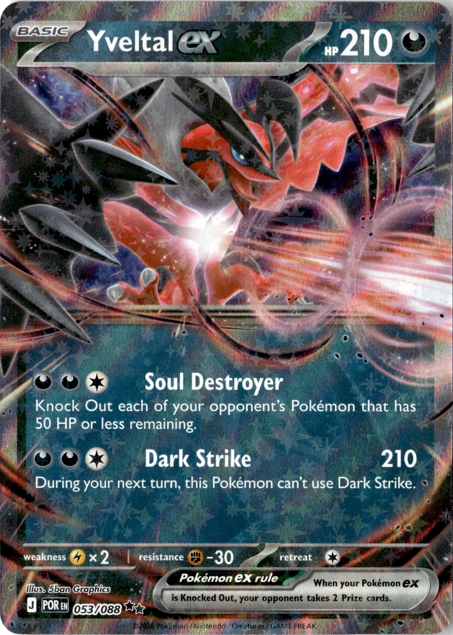 Yveltal EX graded slab